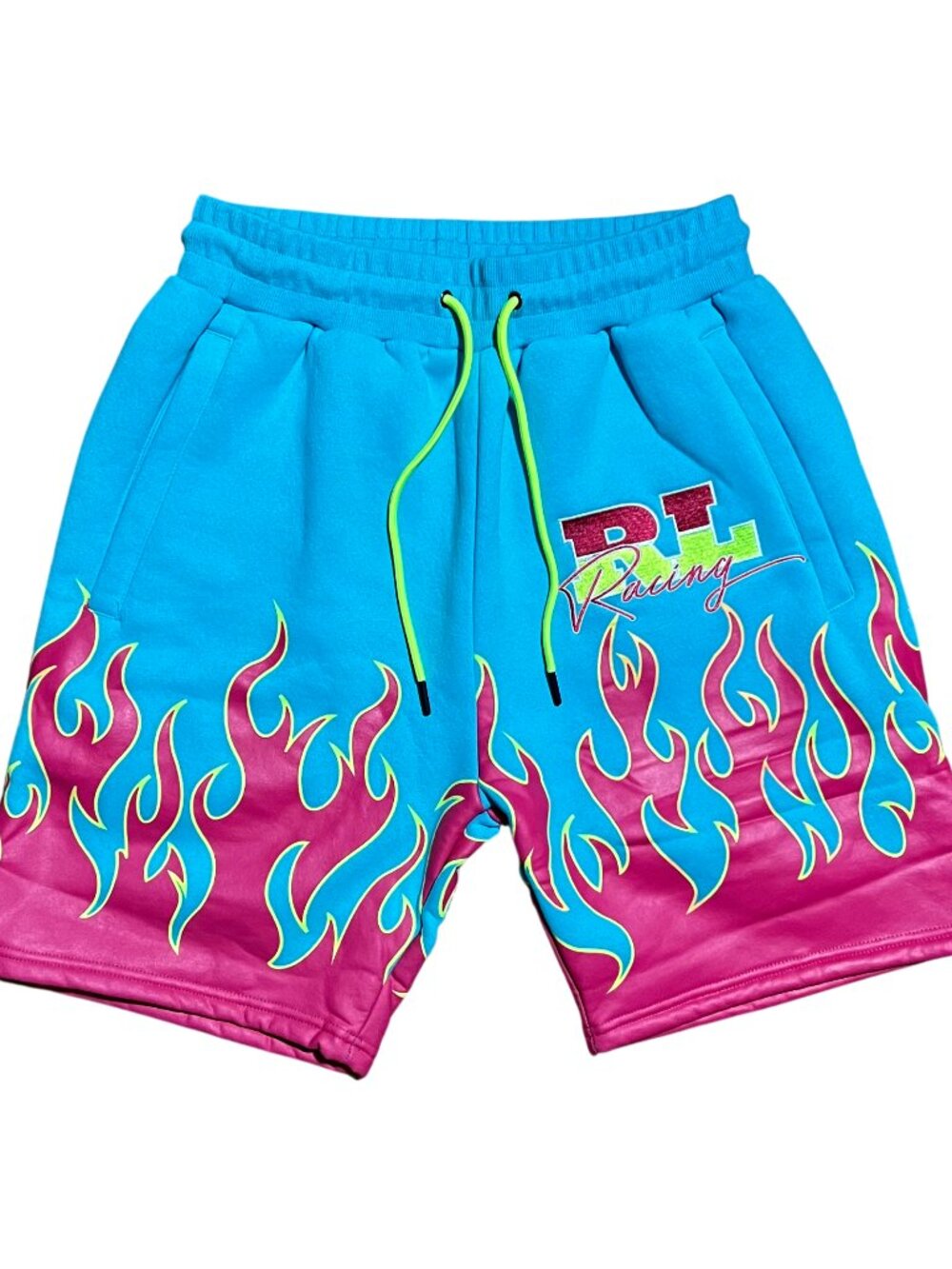 Rolling Loud Racing Limited Edition Y2K Flames Sweat Shorts, Men's Large